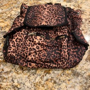 Like new leopard leSportsac backpack.
